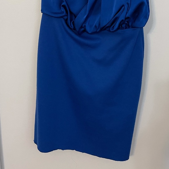 Blue one shoulder dress. - Picture 3 of 3